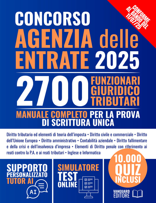 Manuale per Concorso Agenzia Delle Entrate – 2700 Funzionari Giuridico Tributari (pdf)