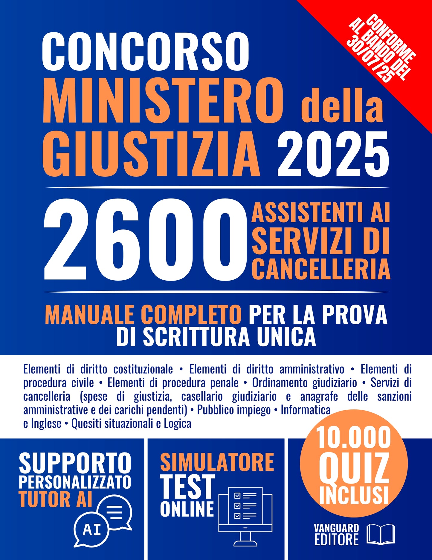 Manuale per Concorso Ministero della Giustizia - 2600 Assistenti ai Servizi di Cancelleria (pdf)