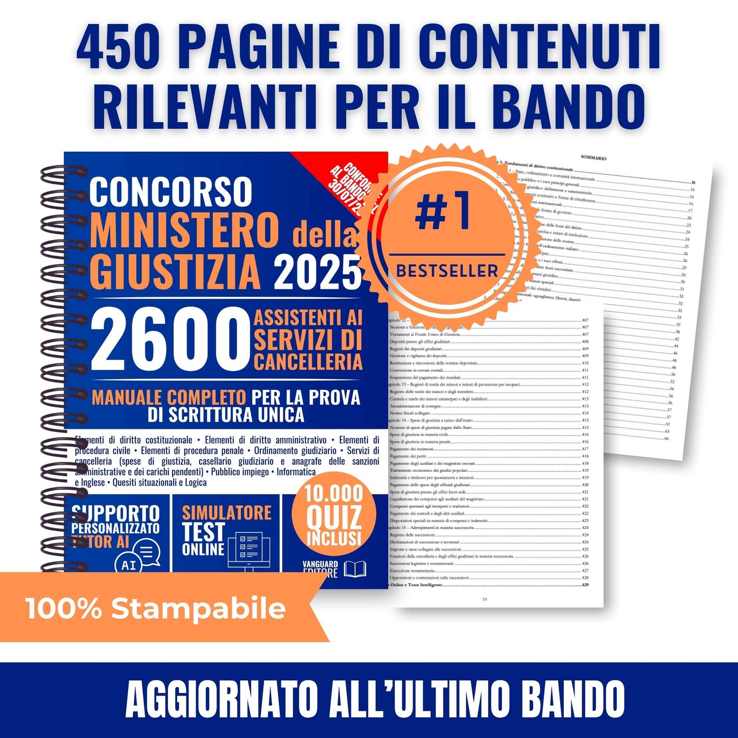 Manuale per Concorso Ministero della Giustizia - 2600 Assistenti ai Servizi di Cancelleria (pdf)