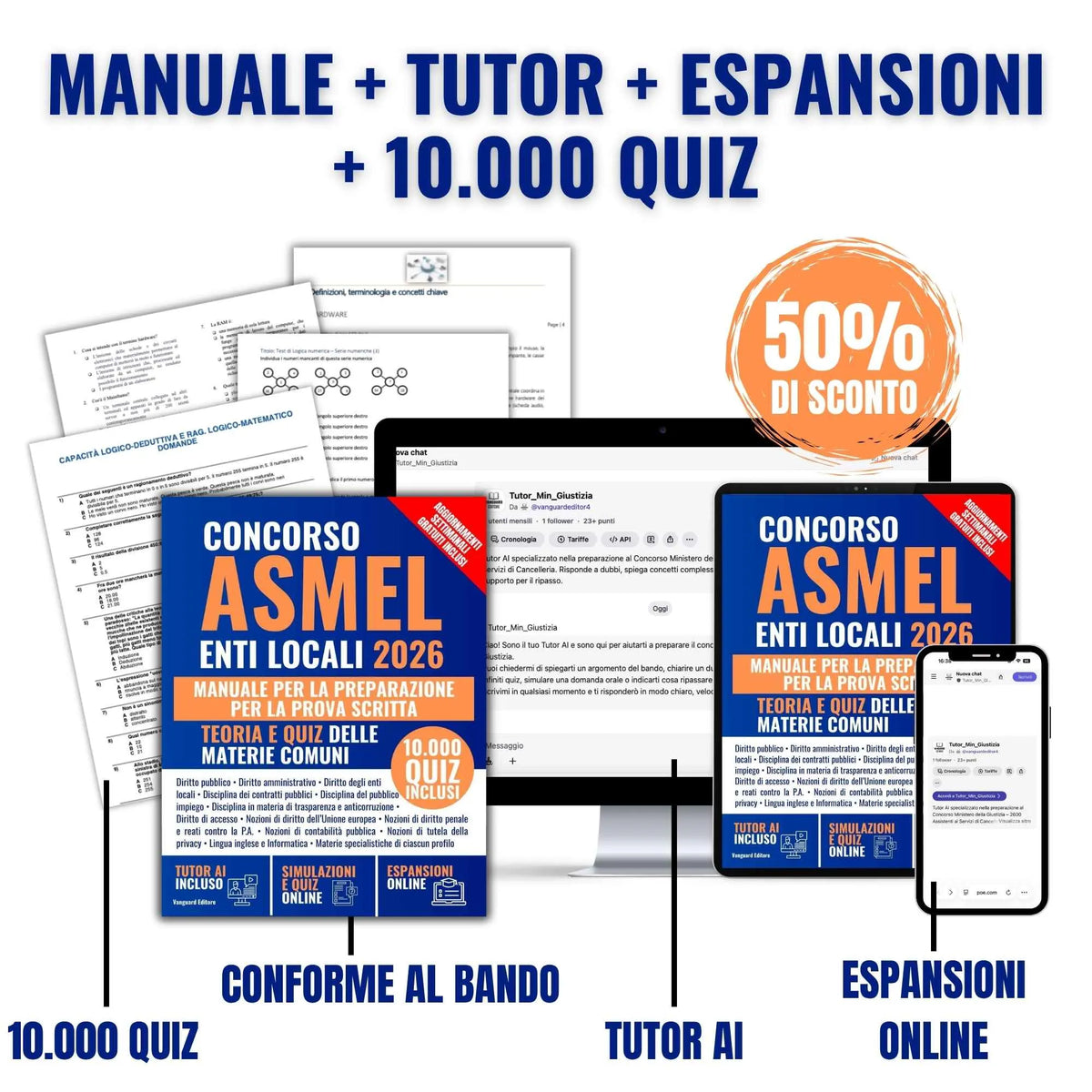 Manuale per Concorso ASMEL Enti Locali 2026: Manuale Completo con Teoria, 10.000 Quiz, Simulatore Online e Risorse Digitali (pdf)